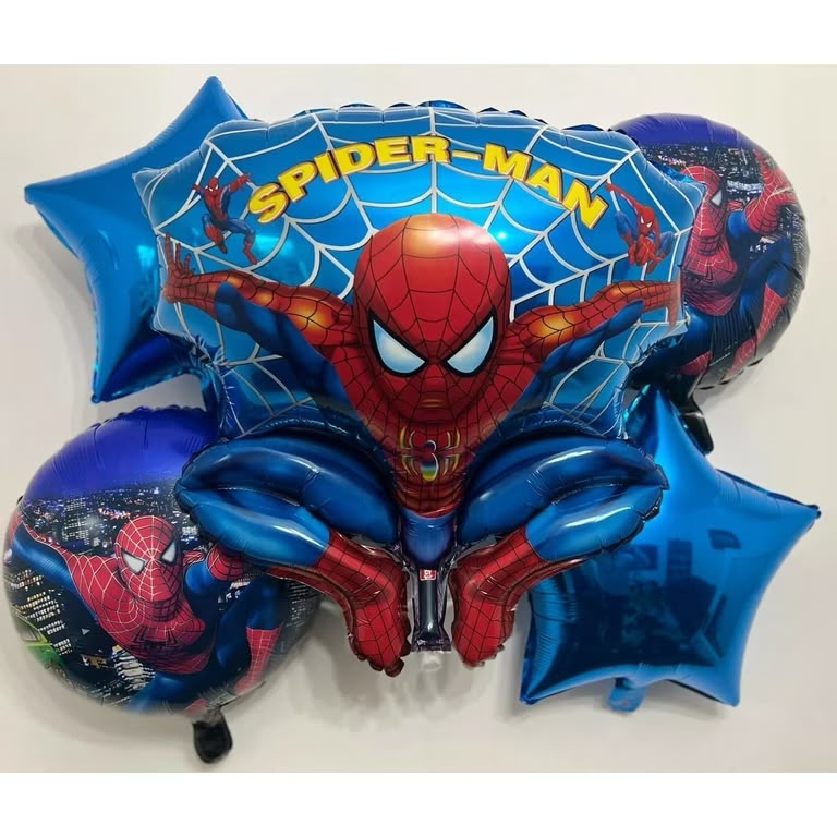 Spider-Man Blue Foil Balloon 5pc Set