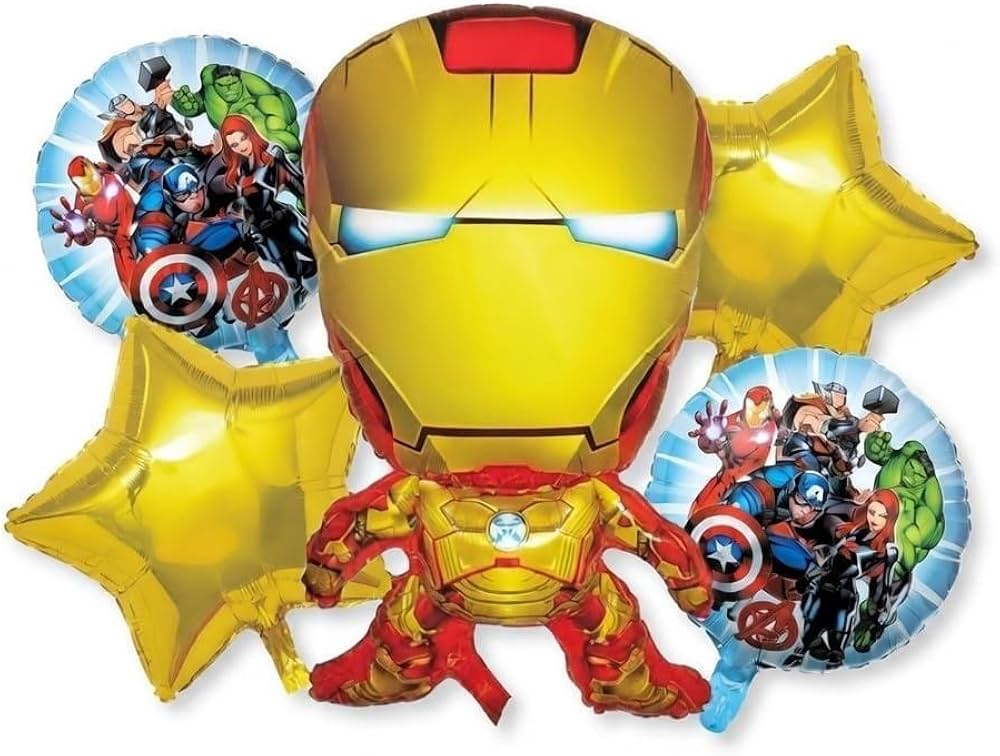 Iron Man and Avengers 5pc Foil Balloon Set