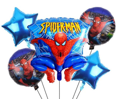 Spider-Man Blue Foil Balloon 5pc Set