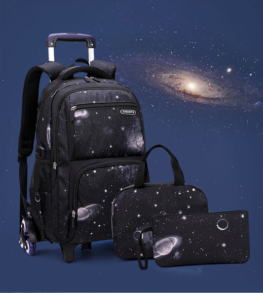 Ziranyu 3pc Trolley Bag Set Galaxy Black