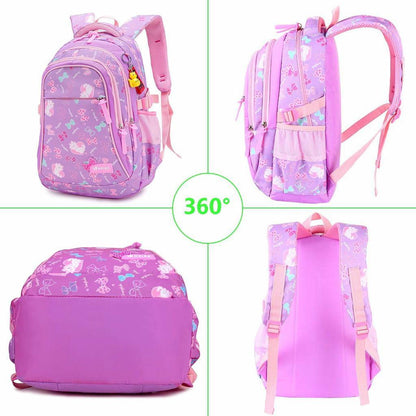 WEIBO Girls Waterproof Backpack set (3PC) Multi