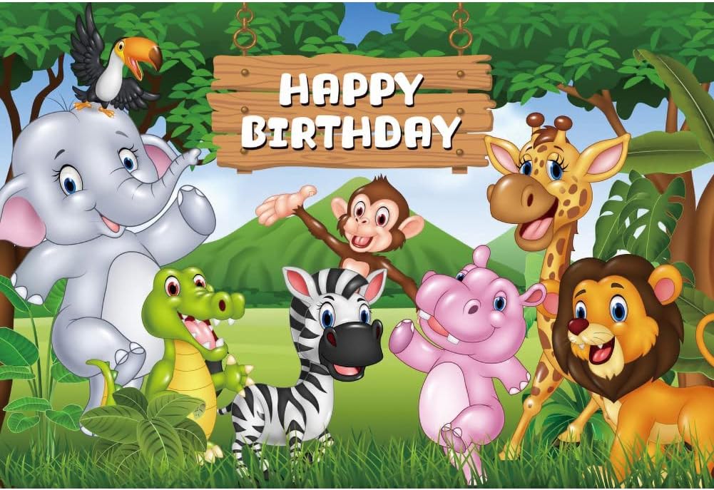 Jungle Safari Party decoration package with backdrop