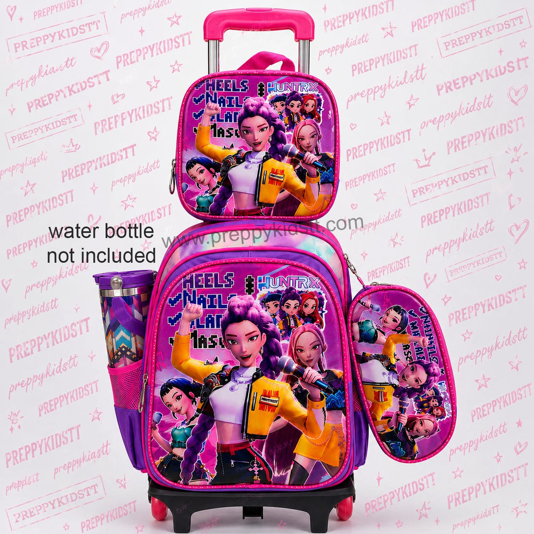 Ultimate Pink Kpop Demon Hunters 3pc Trolley bag  set