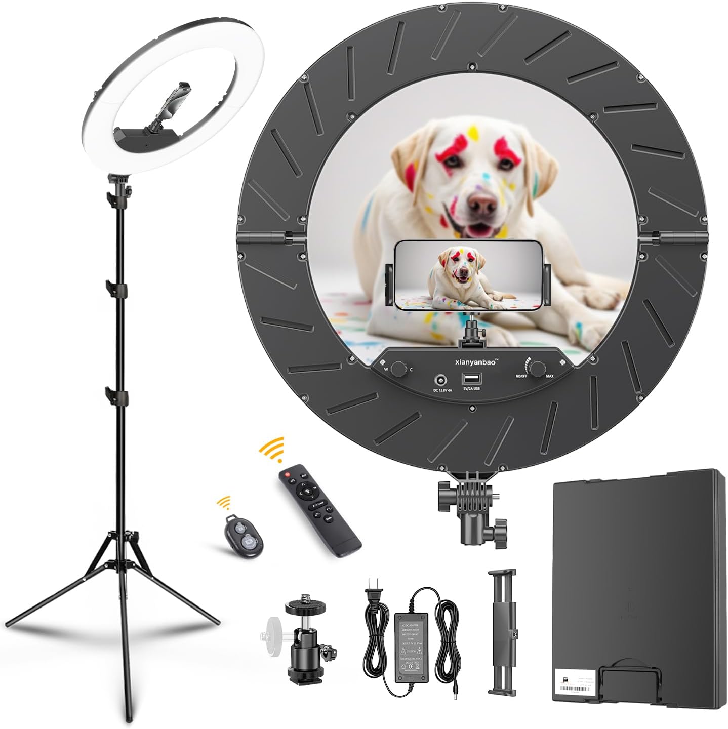 18 Inch Professional Photo Studio Portable Photography Ring Light LED Video Light with Tripod Stand for Makeup Youtube