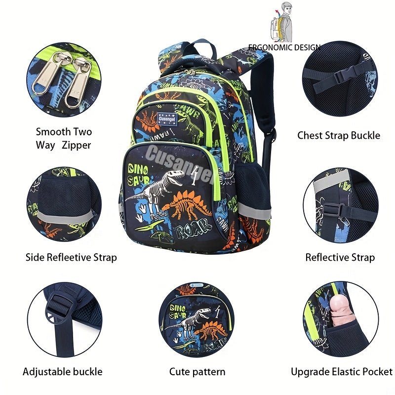 Dinosaur Mania 3pc Bookbag set Cusangel brand