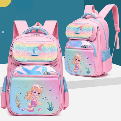 Mermaid under the sea Pink  (1st year to Standard 1) backpack