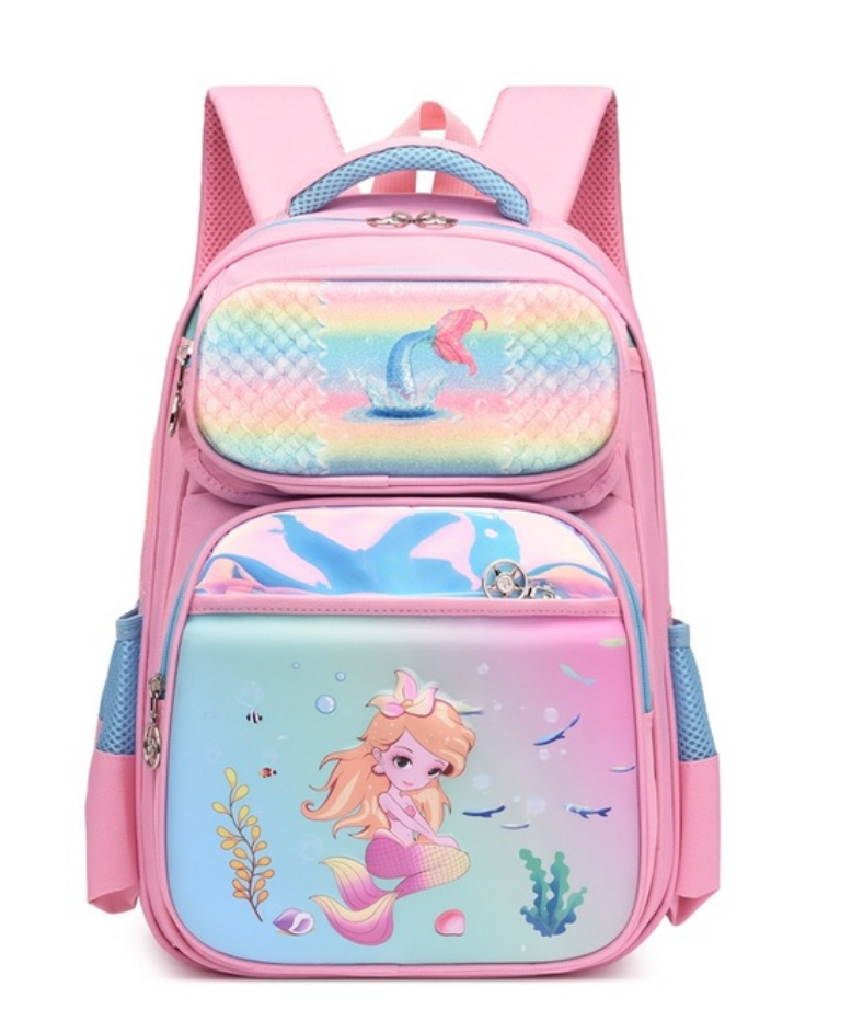 Mermaid under the sea Pink  (1st year to Standard 1) backpack - Preppy Kids (Grand Bazaar)