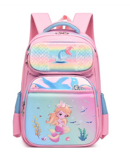 Mermaid under the sea Pink  (1st year to Standard 1) backpack