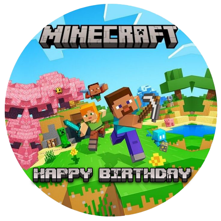 Minecraft Ultimate Happy Birthday Stickers (12 pcs per pack)