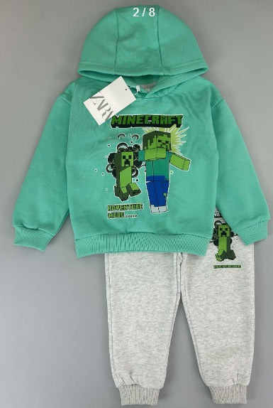 Zara Minecraft Zombie and Creeper Cargo Tracksuit