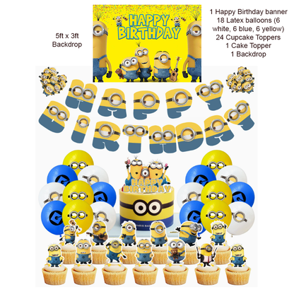 Minions Party Decorations With Backdrop