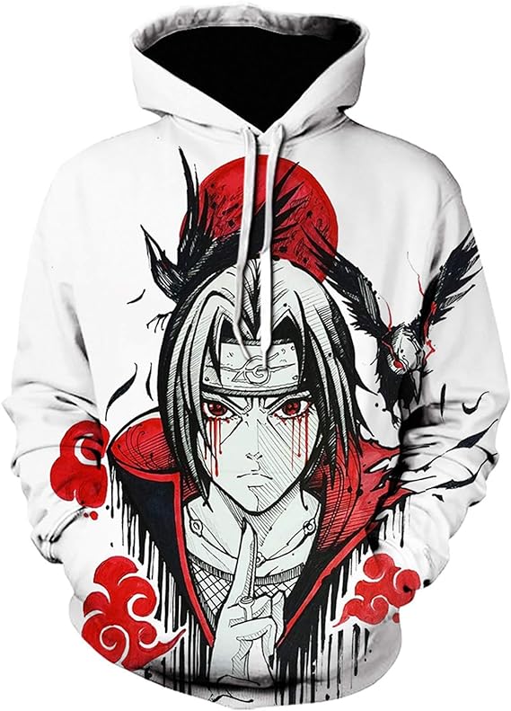 Naruto Novelty White Hoodie (Zipper)