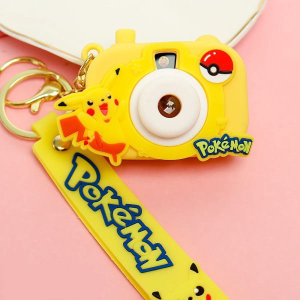 P0kemon Pika Light Up Camera Keychain