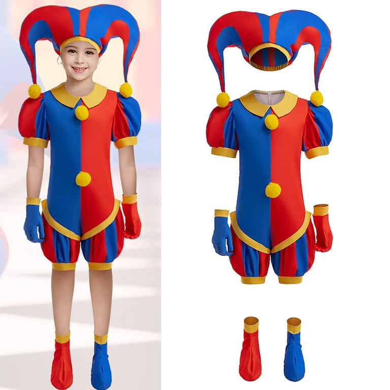 POMNI Amazing Digital Circus Costume Cosplay Outfit For Kids Teens POMNI Amazing Digital Circus Costume Cosplay Outfit For Kids Teens