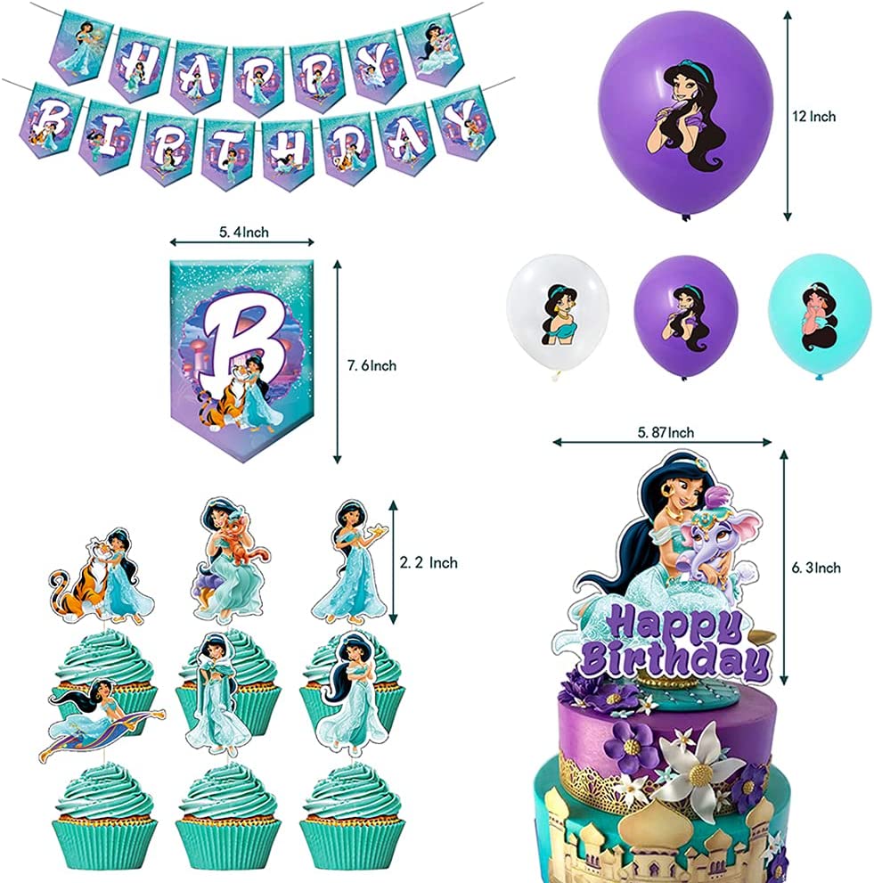 Princess Jasmine Alladin Party Decoration Package