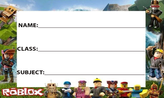 Roblox Allstar Members school book Labels (Waterproof | Preppy Kids ...