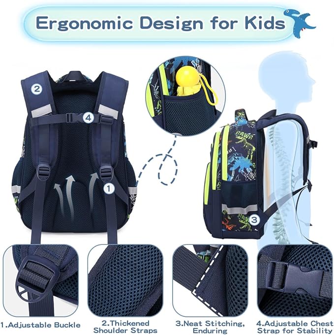 Dinosaur Mania 3pc Bookbag set Cusangel brand