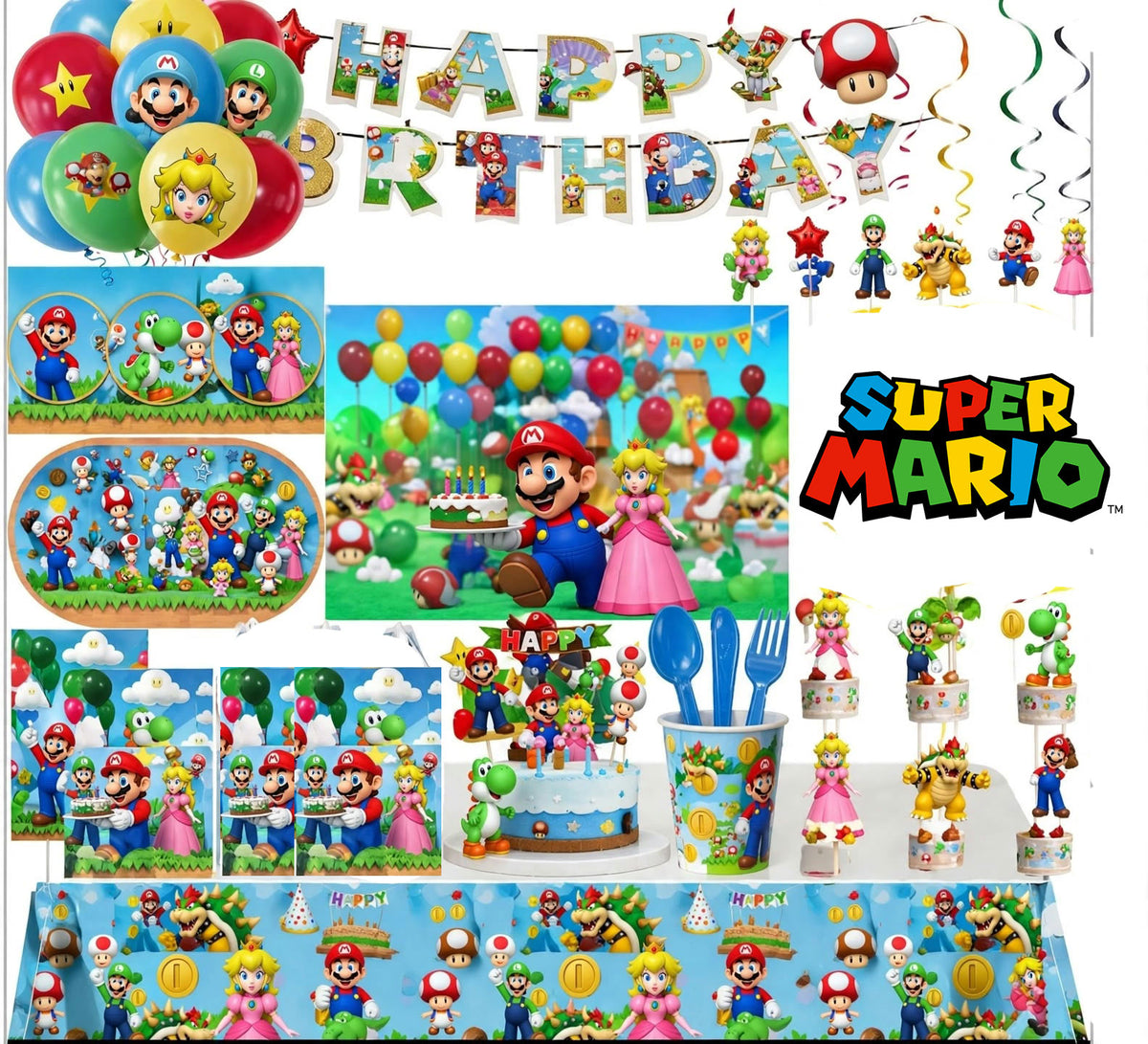 Destination Super Mario Party Package with Marios backdrop
