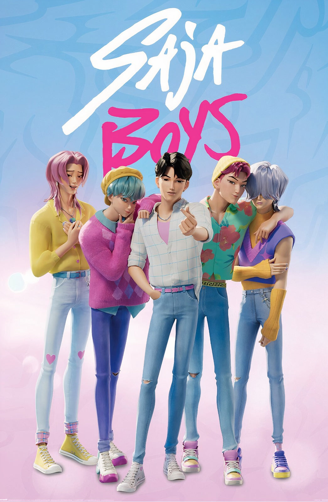 KPOP Demon Hunters Saja Boys Poster "34 X 22"