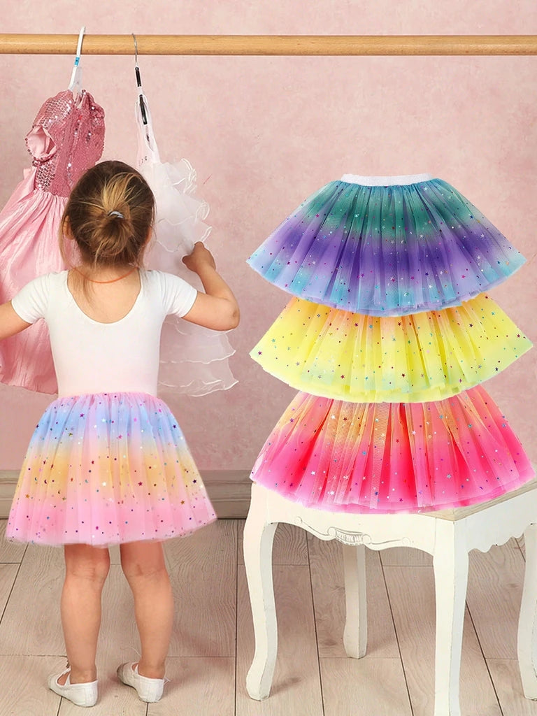 Pink Butterfly Gradient Wings Magic Wand Set Tutu Skirt Girls Costume