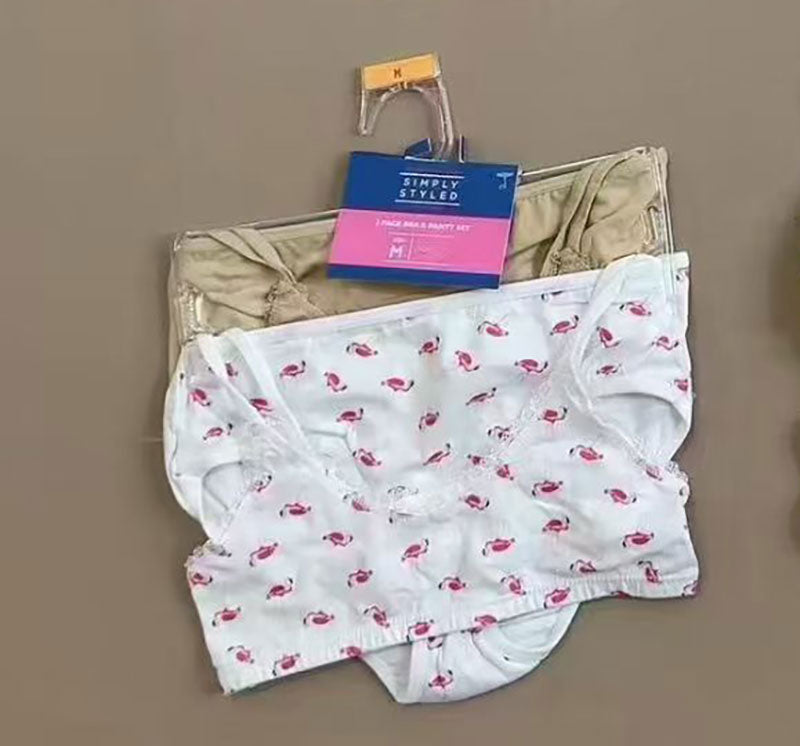 Simply Styled Brown - White Flamingo Training Bra &amp; Panty 4pc set