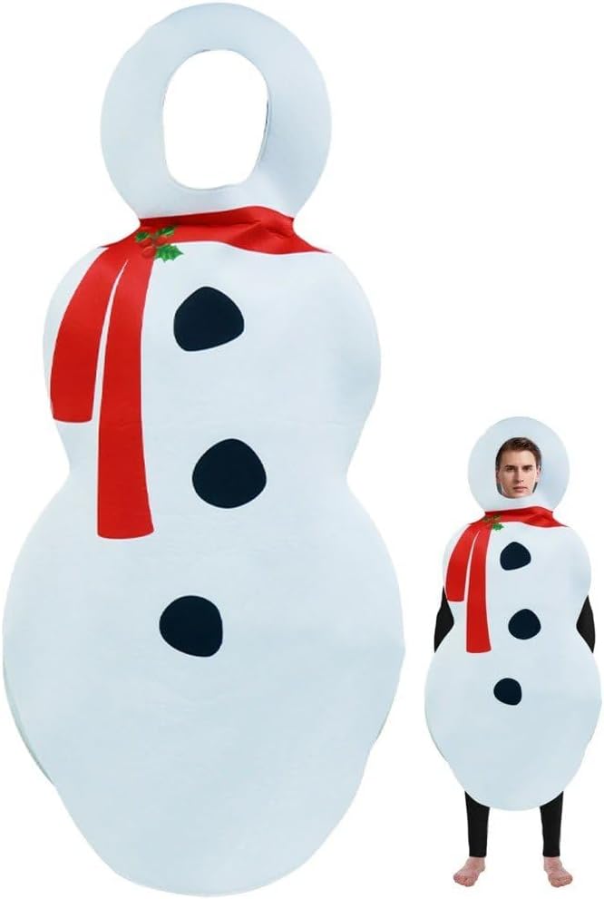 Snowman Kids White Costume Christmas cosplay Outfit