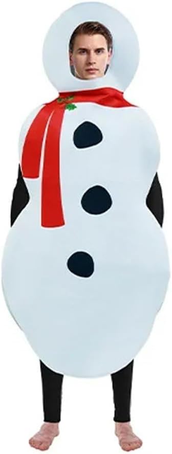 Snowman Adult White Costume Christmas cosplay Outfit