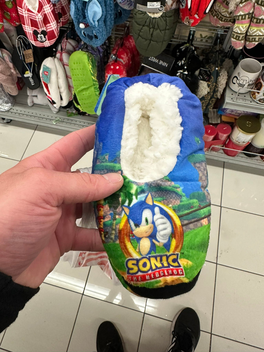 Sonic Bedroom Slipper Socks