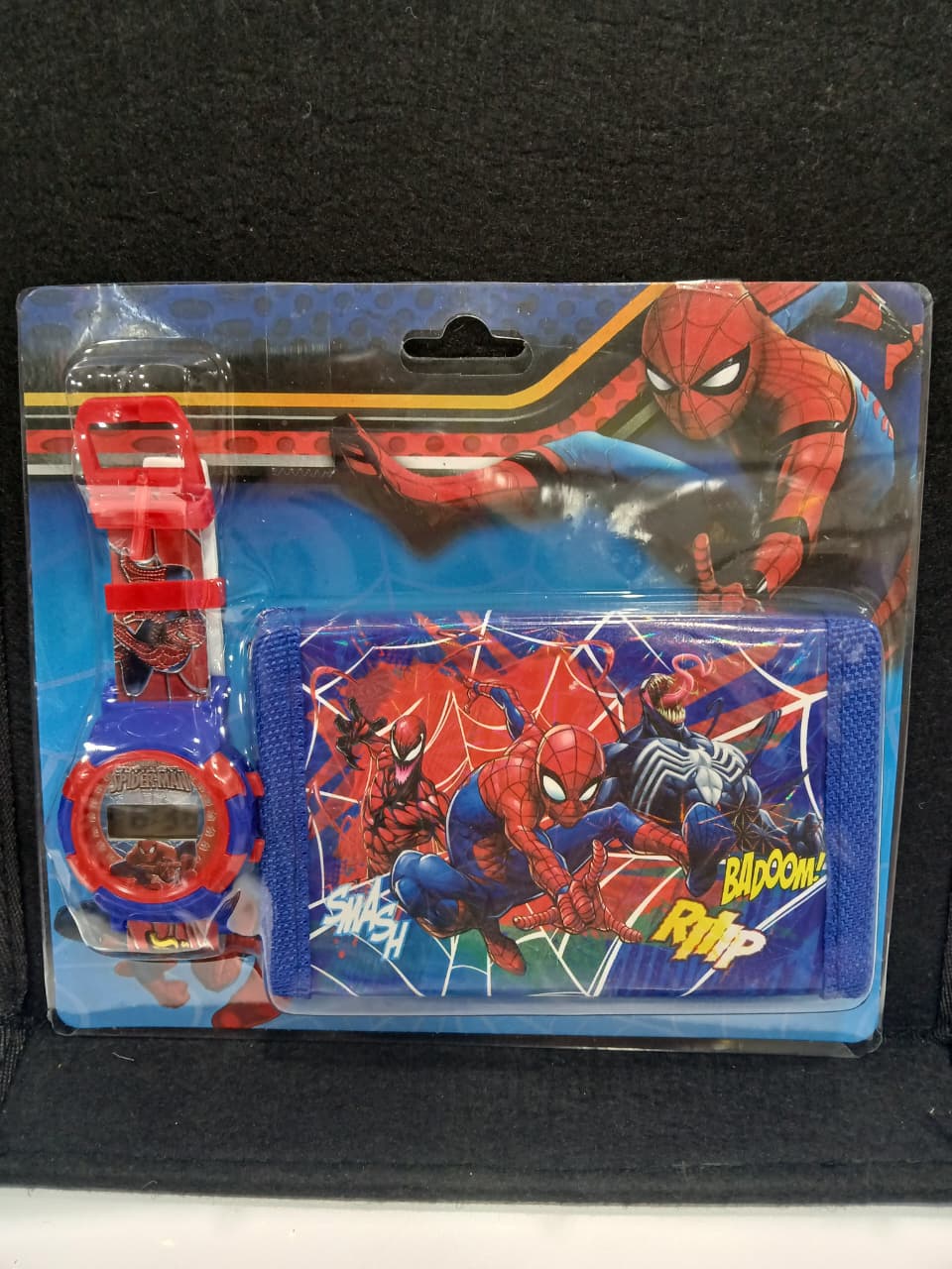 Spiderman Watch and wallet set (Dark blue)