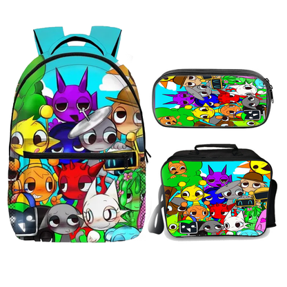 Sprunki Ultimate Edition set (3PC) (Front Zipper) No. 3 backpack set