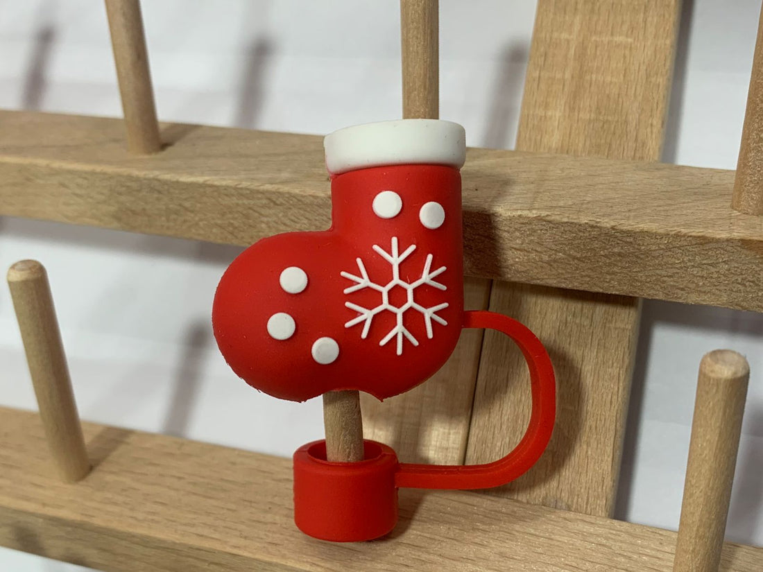 Christmas 3D Straw Toppers for Tumbler