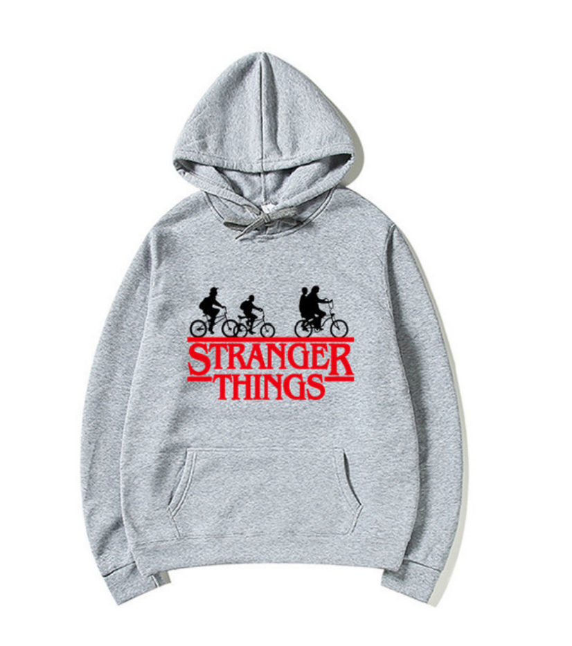 Stranger Things "Logo" Grey Hoodie (Fleece)
