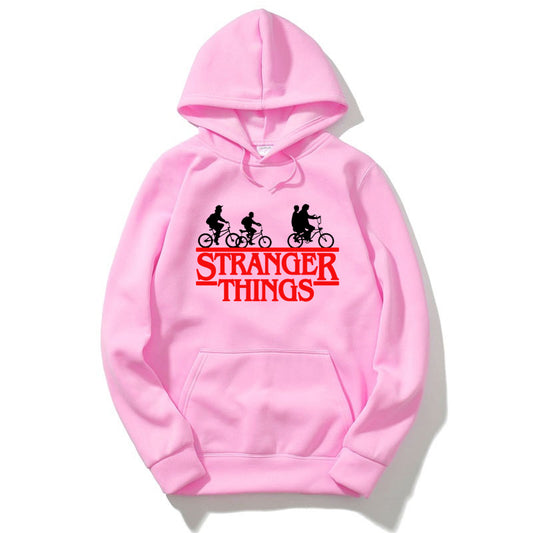 Stranger Things "Logo" Pink Hoodie (Fleece)