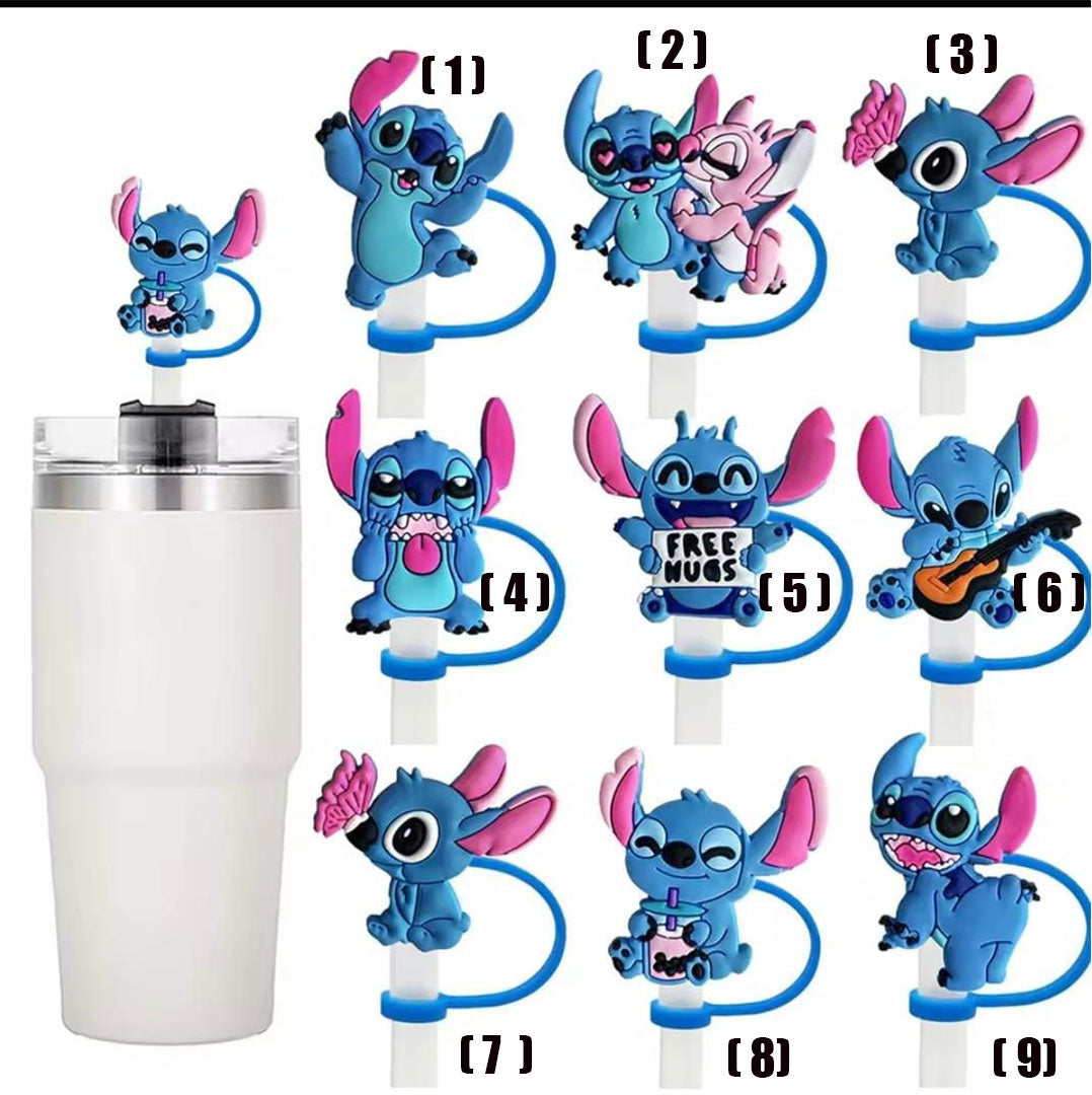 Stitch Straw Cover Caps Toppers for Tumbler