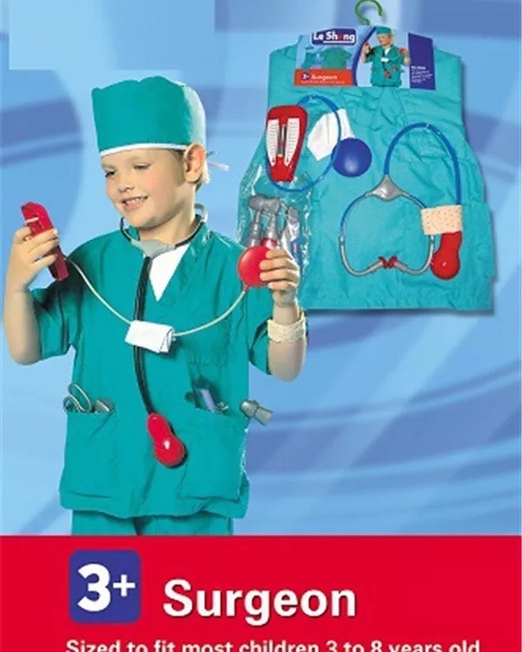 Surgeon Deluxe Kids Doctor Costume Set for Toddlers | Role Play Kit with Cute Surgeon Dress-Up Set for Boys &amp; Girls Ages 2-5 | Children&