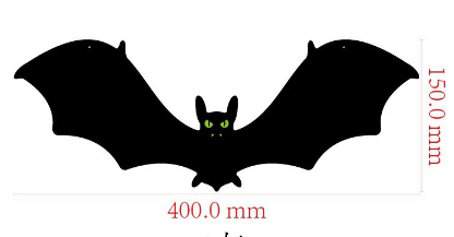 Halloween 4pc Bats Combo set with String and Glue Dots (Large) - Preppy Kids (Grand Bazaar)