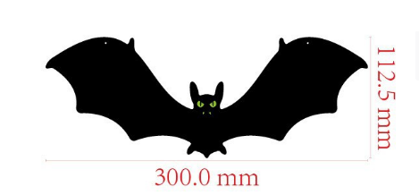 Halloween 4pc Bats Combo set with String and Glue Dots (Medium) - Preppy Kids (Grand Bazaar)