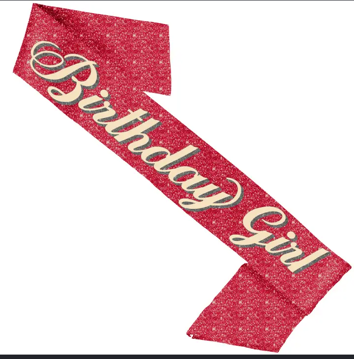 Birthday Girl Sash Red