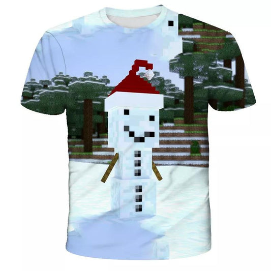 Minecraft Snowy Christmas Tshirt