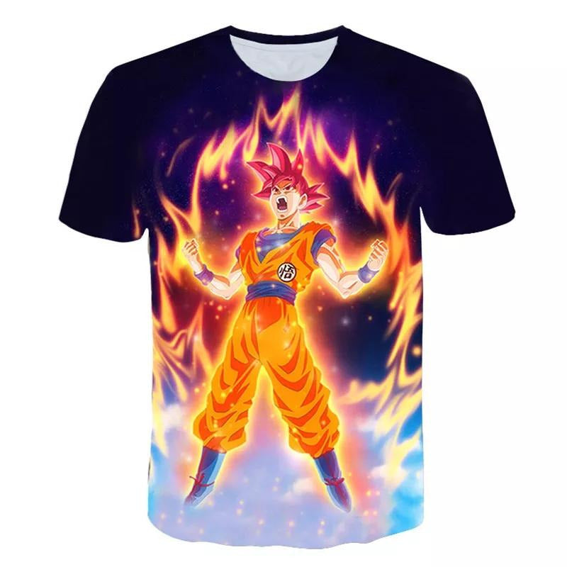 Dragon Ball Z Tshirt Goku (Flames) Fire