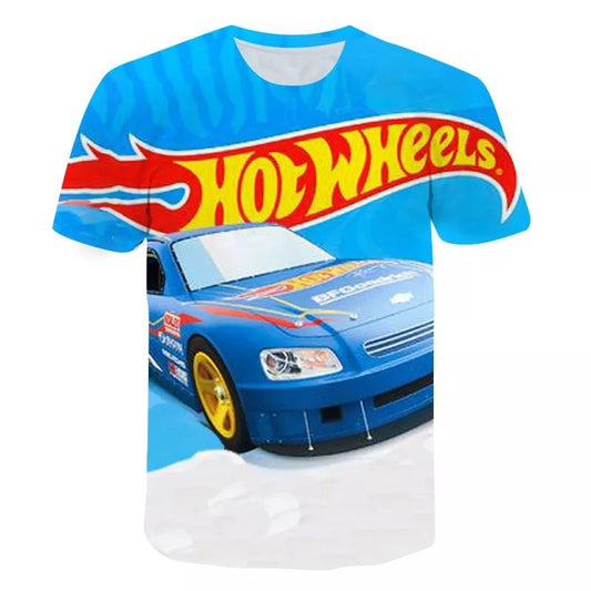 Hot Wheels Tshirt Blue Car