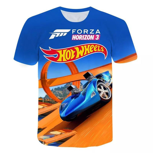 Hot Wheels Tshirt Blue Forza Horizon 3