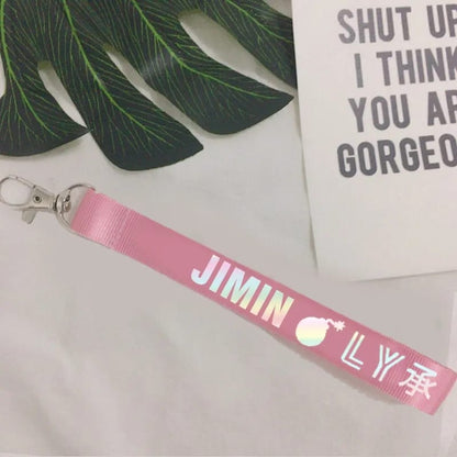 BTS BAND Lanyard Keychain