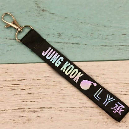 BTS BAND Lanyard Keychain