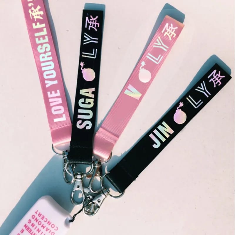 BTS BAND Lanyard Keychain