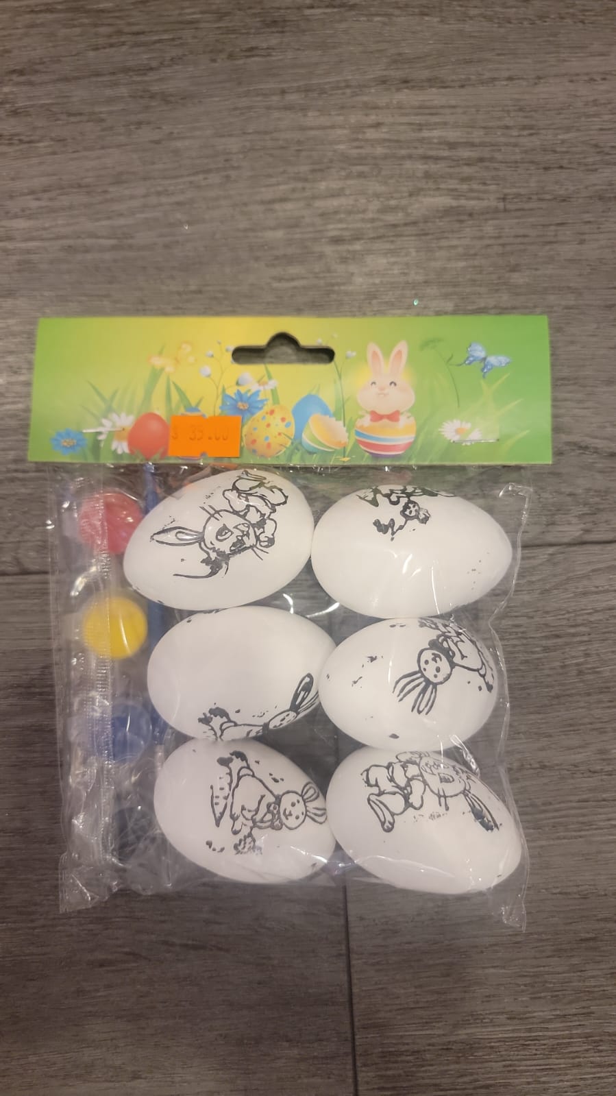 6pcs Easter Foam Eggs Painting set