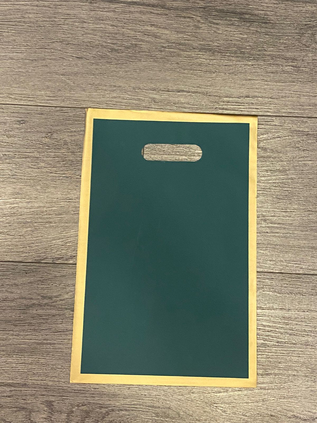 Plain green and gold borders party loot bags (10 pcs) - Preppy Kids (Grand Bazaar)