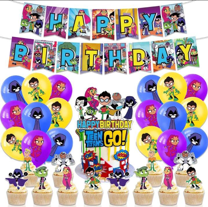 Teen titans Party Decoration Package - Preppy Kids (Grand Bazaar)