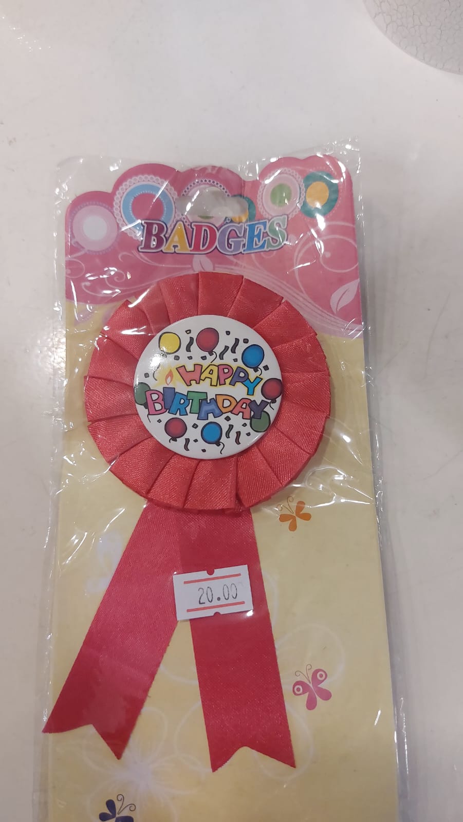 Fusia pink ver 1 Birthday Girl Badge