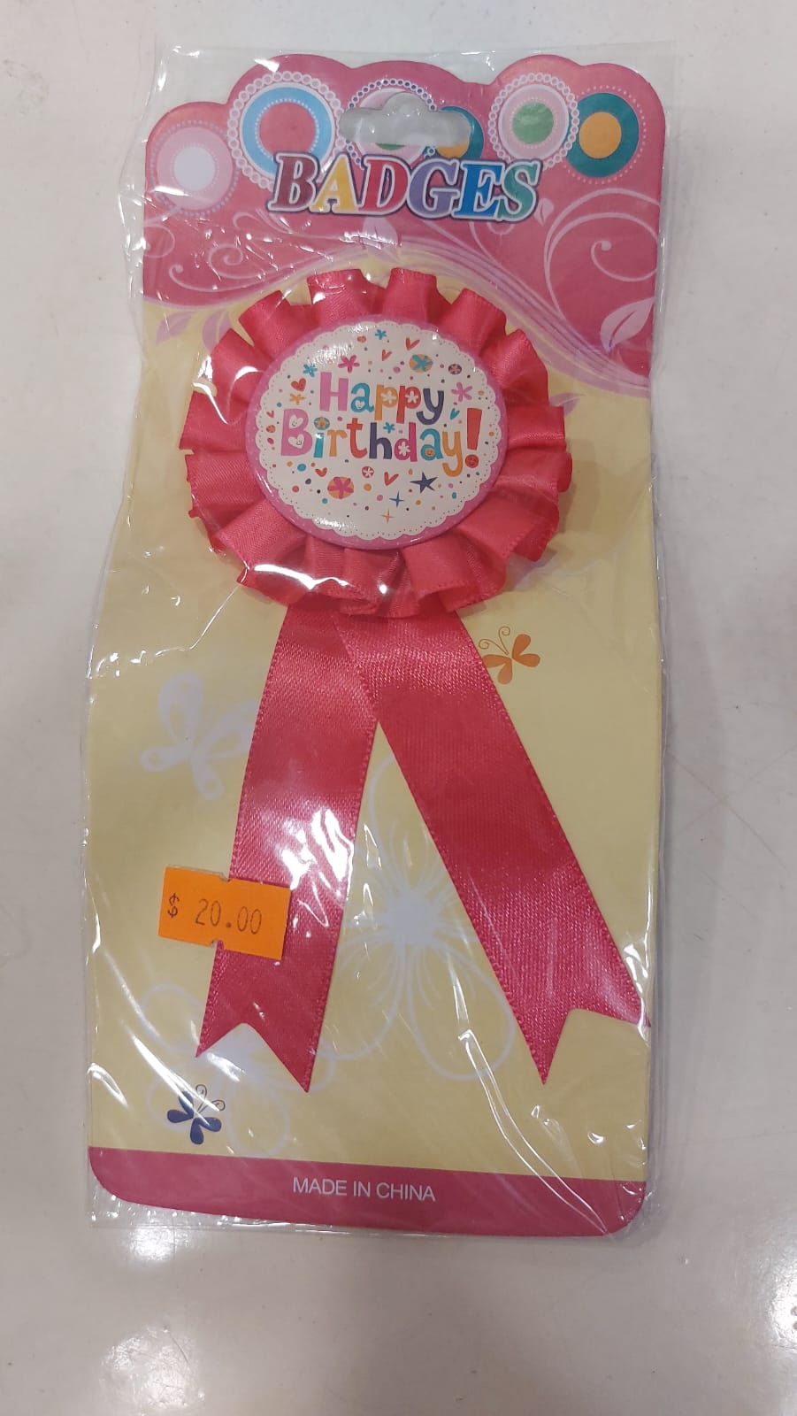 Fusia pink ver 2 Birthday Girl Badge